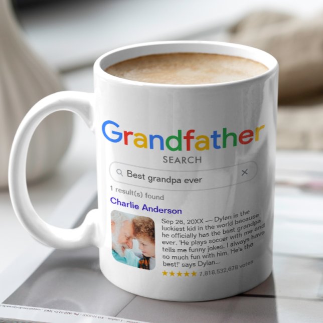 Best Grandfather Ever Search Result With Photo Coffee Mug (Creator Uploaded)