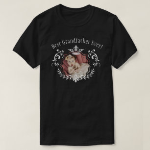 Best Grandfather Family Photo  Custom T-Shirt