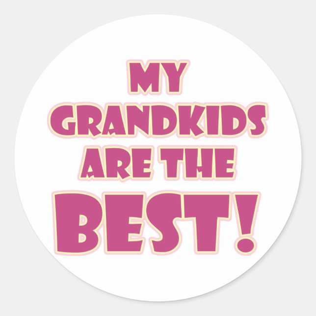 Best Grandkids Classic Round Sticker (Front)