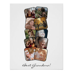 Best Grandma 10 Photo Collage Poster