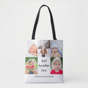 Best Grandma 5 Photo Tote Bag