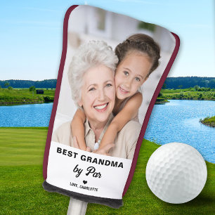 Best GRANDMA By PAR Grandparents Gift Custom Photo Golf Head Cover