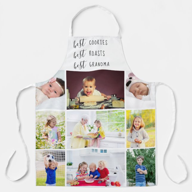 Best Grandma Editable 9 Photo Apron (Front)