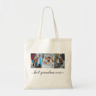 Best Grandma Ever 3 Photo Collage  Tote Bag