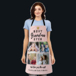 Best Grandma Ever 4 Photo Collage  Pink    Apron<br><div class="desc">The photo collage apron with pictures makes an unique grandma gift for the best grandma ever. Personalise with names of grandkids.</div>
