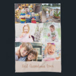 Best Grandma Ever 6 Photo Masonry Grid Beige Tea Towel<br><div class="desc">Personalized kitchen towels for the best grandma ever (editable) with 6 of your favorite photos. The photo template is set up for you to add your pictures, which are displayed in landscape and square / instagram style to form a mini masonry grid style photo collage. Neutral style in two tone...</div>