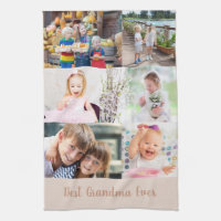 Best Grandma Ever 6 Photo Masonry Grid Beige