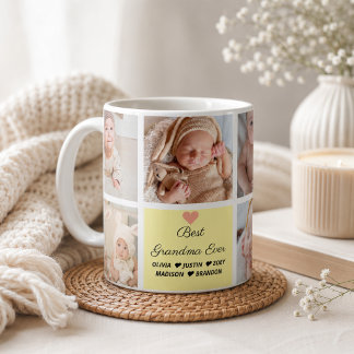 Best Grandma Ever 8-Photo Collage Coffee Mug