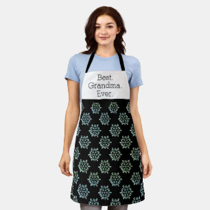 Best. Grandma. Ever. Blue Snowflake Christmas Apron