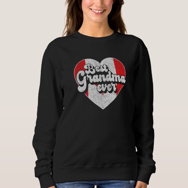 Best Grandma Ever Canada Flag Canadian Grandma Sweatshirt (Front)
