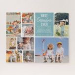 Best Grandma Ever | Colour Block Photo Collage Jigsaw Puzzle<br><div class="desc">Modern two toned colour block 9 photo collage. Featuring "Best Grandma Ever" and room for custom message, names and/or year. These are Mother’s Day gifts that are perfect for any mum. A gift that she will treasure for a lifetime! Can be customised for any moniker - mama, grandma, nana, meema,...</div>