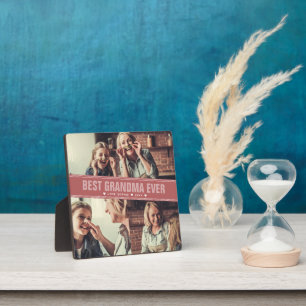 Best Grandma Ever Colour Block Photo Collage Plaque
