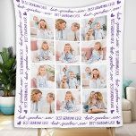 Best GRANDMA Ever Custom 12 Photo Collage Fleece Blanket<br><div class="desc">Introducing the perfect gift for the "Best Grandma Ever" - an elegant and modern fleece blanket featuring a photo collage of up to 12 of her favourite pictures! This stylish and unique gift is perfect for Mother's Day, your grandmas birthday, grandparents day, or just to show her some appreciation for...</div>
