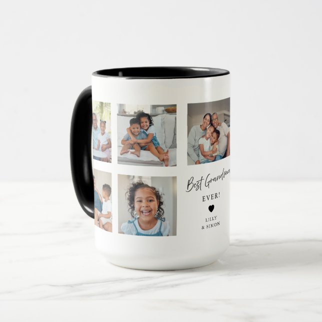 Best Grandma Ever Custom 9 Photo Gallery Multi  Mug (Front Left)