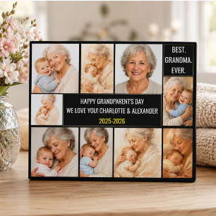 Best Grandma Ever Custom Photo Collage Plaque