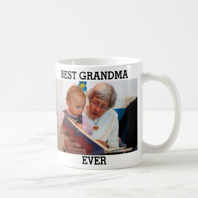 Best Grandma Ever Custom Photo Create Your Own Coffee Mug (Right)
