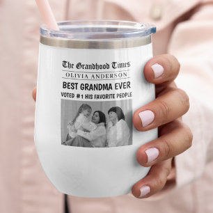 Best Grandma Ever Custom Photo Newspaper Headline 