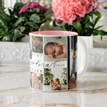 Best Grandma Ever | Elegant Script 8 Photo Collage Two-Tone Coffee Mug<br><div class="desc">Send a beautiful personalized gift to your grandma that she'll cherish. Special personalized family photo collage to display your special family photos and memories. Our design features a simple 8 photo collage grid design with "Best Grandma Ever" designed in a beautiful handwritten black script style & serif text pairing. Customize...</div>