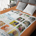 Best Grandma Ever Family Photo Collage Fleece Blanket<br><div class="desc">Customise this soft fleece blanket with 12 square photos arranged in a grid collage layout. Add your message or custom caption along the bottom to finish off the extraordinary gift. Change "Grandmother" to your favourite name.</div>