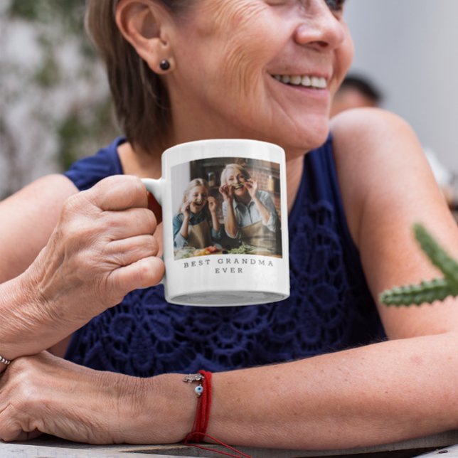 Best Grandma Ever Full Photo Personalised Coffee Mug (Creator Uploaded)