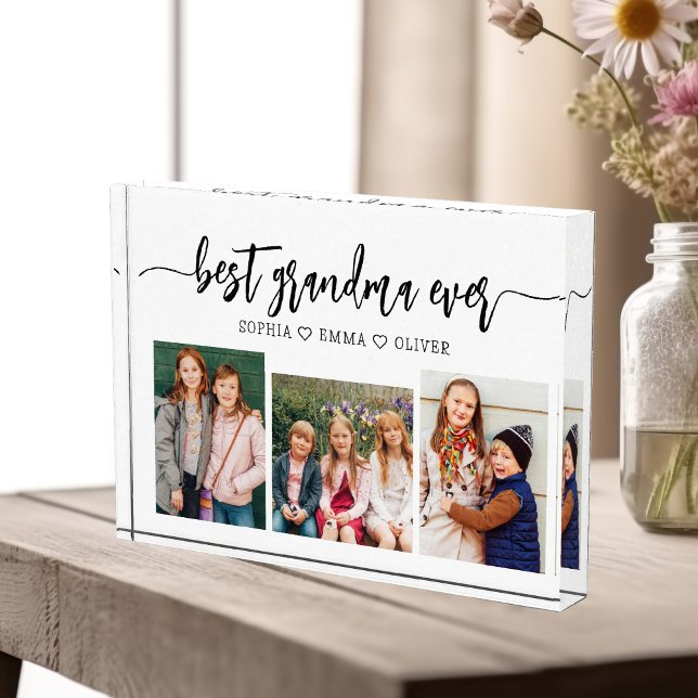 Best Grandma Ever - Grandchildren Photo Collage Block (Creator Uploaded)