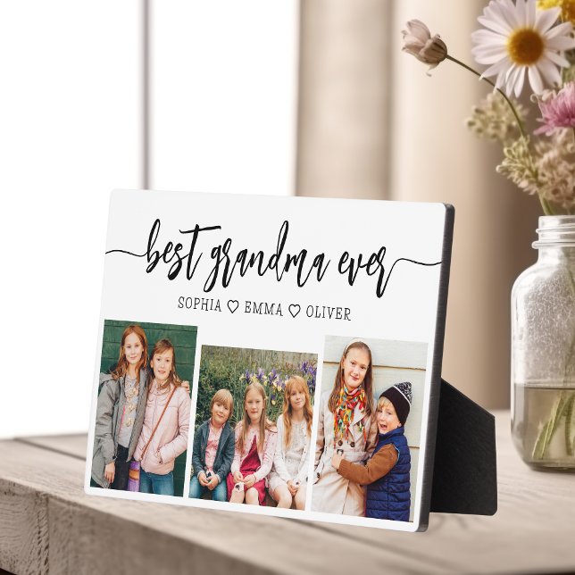 Best Grandma Ever - Grandchildren Photo Collage Plaque (Creator Uploaded)