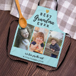 Best Grandma Ever Grandkids 3 Photo Collage Blue Apron<br><div class="desc">The photo collage apron with pictures makes an unique grandma gift for the best grandma ever. Personalise with names of grandkids.</div>