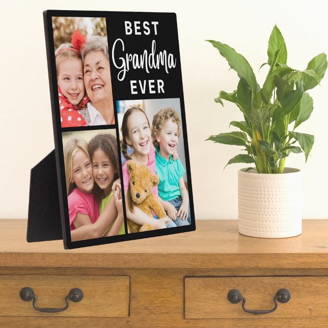 Best Grandma Ever Grandkids 3 Photo Collage Frame (Creator Uploaded)