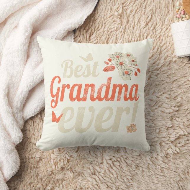 Best Grandma Ever Grandma Vintage Grandmother Cushion (Blanket)