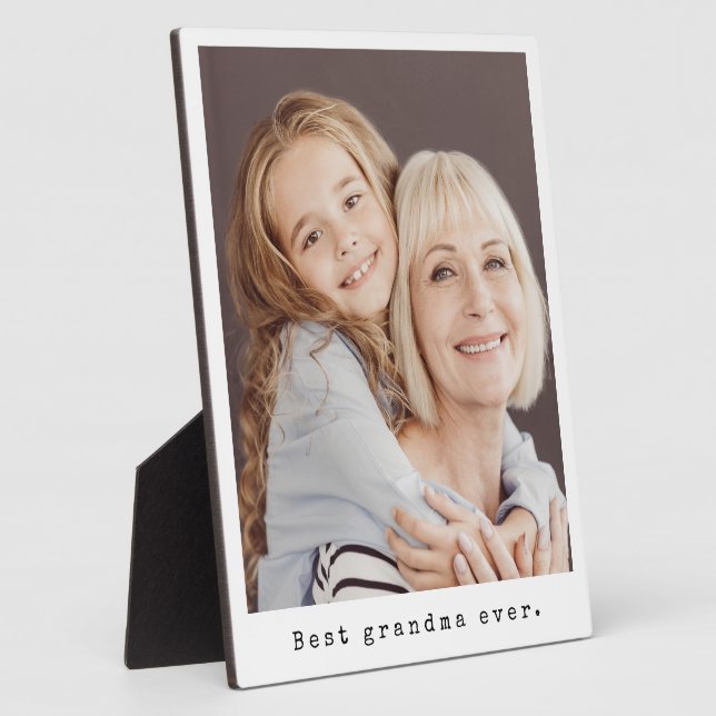 Best Grandma Ever Grandmother Full Photo Easel Plaque (Side)