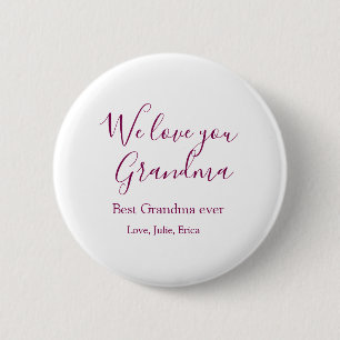 best grandma ever grandparents photo gifts classic 6 cm round badge