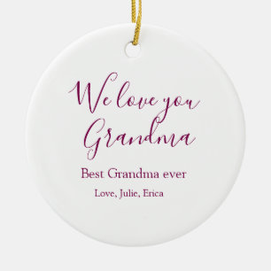 best grandma ever grandparents photo gifts classic ceramic tree decoration