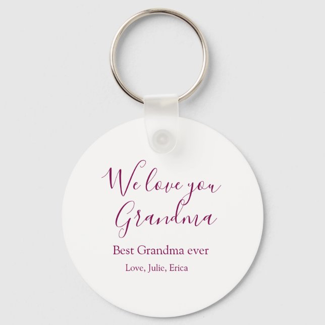 best grandma ever grandparents photo gifts classic key ring (Front)