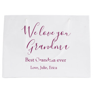 best grandma ever grandparents photo gifts classic large gift bag