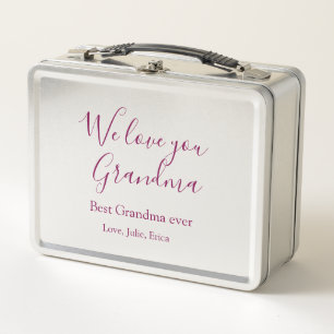 best grandma ever grandparents photo gifts classic metal lunch box