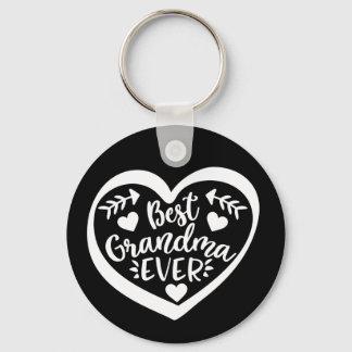 Best Grandma Ever Heart Gift Key Ring