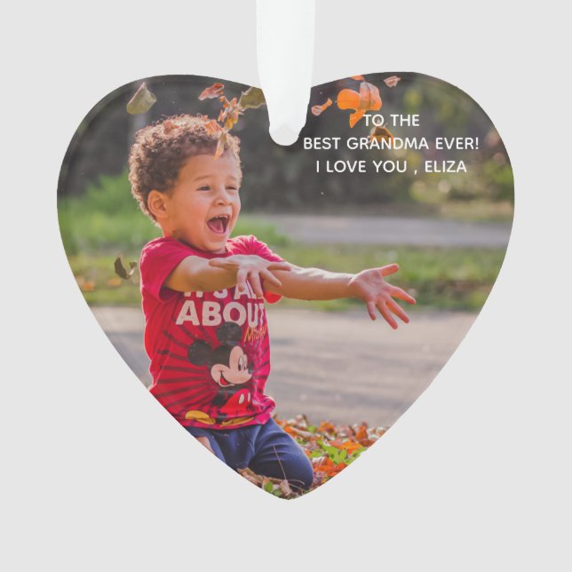 Best Grandma Ever Merry Christmas Grandparents Ornament (Front)