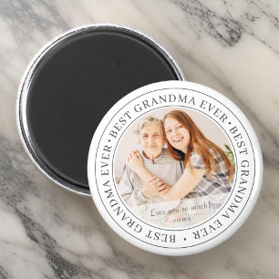 Best Grandma Ever Modern Classic Photo Magnet