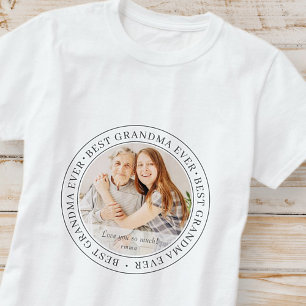 Best Grandma Ever Modern Classic Photo T-Shirt