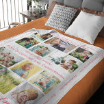 Best Grandma Ever Modern Custom 12 Photo Collage Fleece Blanket<br><div class="desc">The perfect gift for the "Best Grandma Ever" or however you refer to your amazing grandparent. An elegant and modern fleece blanket featuring a photo collage of 12 of her favourite pictures! A truly stylish and unique gift that is perfect for Mother's Day, grandmas birthday, grandparents day, or just to...</div>