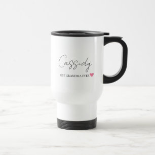 Best Grandma Ever Monogram Custom Travel Mug
