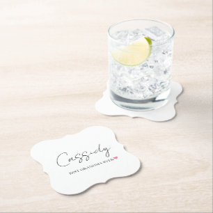 Best Grandma Ever Monogram Paper Coaster