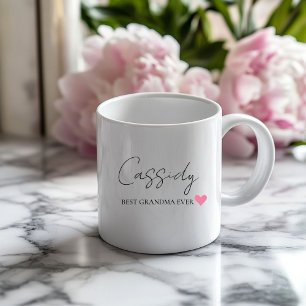 Best Grandma Ever Monogram   Personalised Mug 