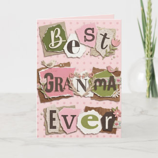 Best Grandma Ever Mother's Day Scrapbook Photo Card