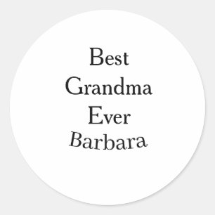 Best Grandma ever name date simple mothers day min Classic Round Sticker