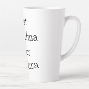 Best Grandma ever name date simple mothers day min Latte Mug