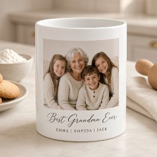 Best Grandma Ever Personalised Grandkids Photo  Coffee Mug