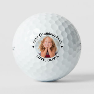 Best Grandma Ever Personalised Photo Titleist Golf Balls