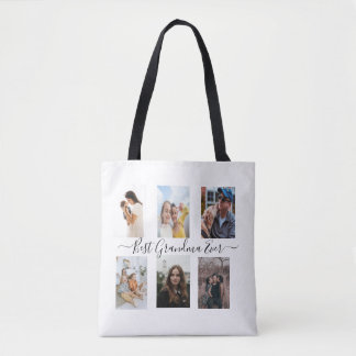 Best Grandma Ever Personalised Photo Tote Bag