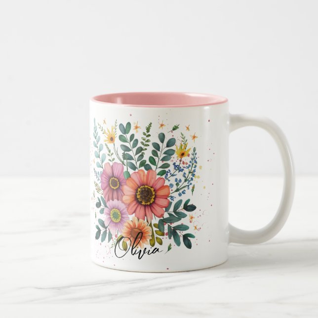 Best Grandma Ever Personalized Two-Tone Coffee Mug (Right)